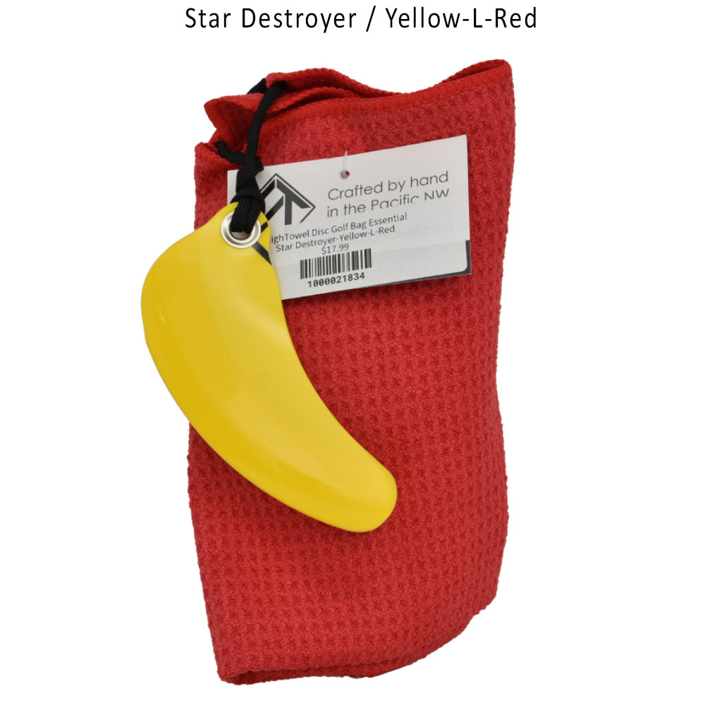 flightowel-disc-golf-bag-essential Star Destroyer-Yellow-L-Red 