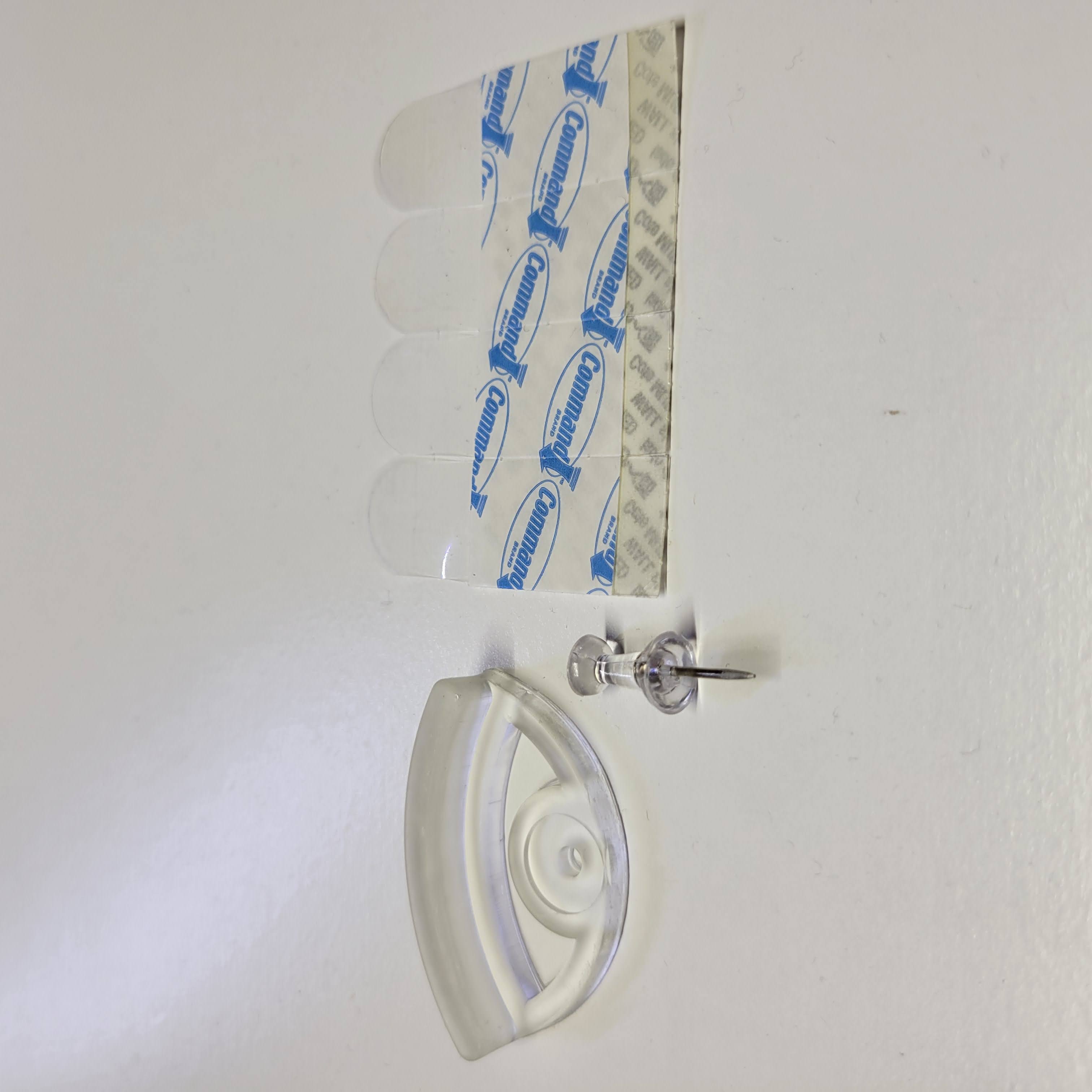Disc Wall Hanger Disc Golf Accessories Clear hanger with push pin option or clear command strip