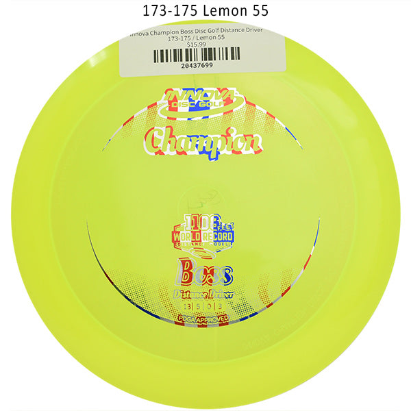 innova-champion-boss-disc-golf-distance-driver 173-175 Lemon 55