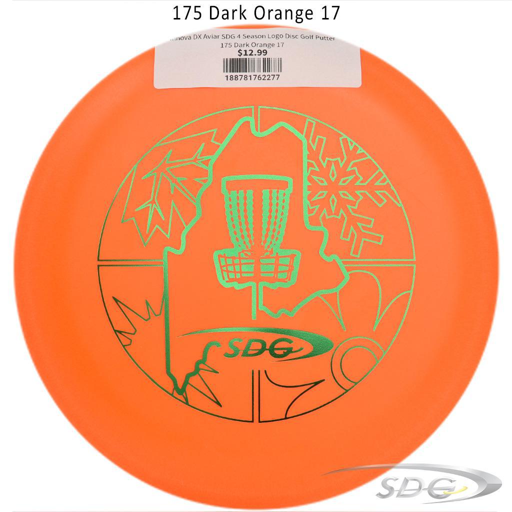 innova-dx-aviar-sdg-4-season-logo-disc-golf-putter 175 Dark Orange 17 