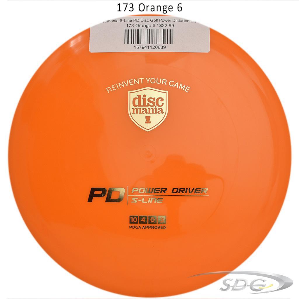 discmania-s-line-pd-disc-golf-power-distance-driver 173 Orange 6 