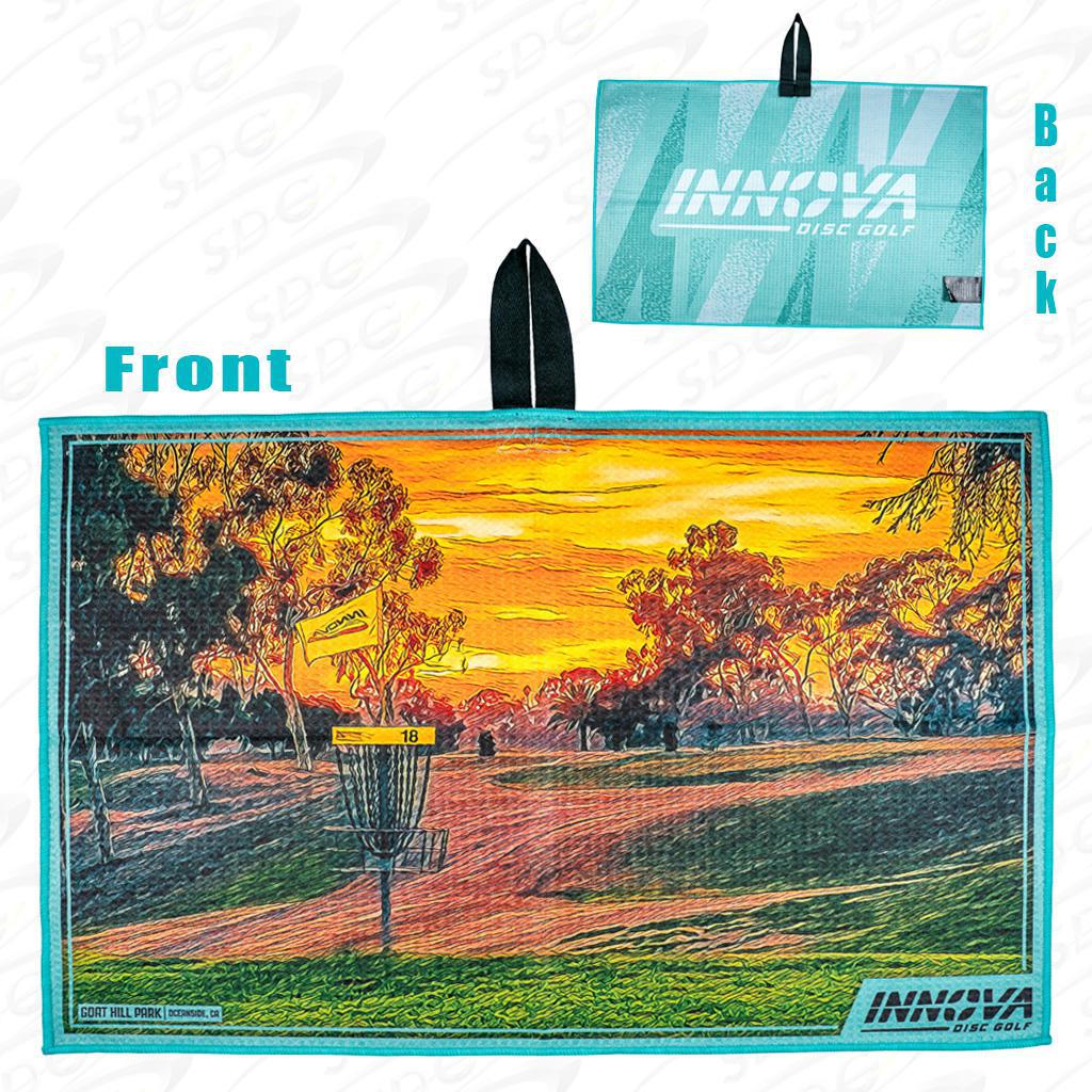 innova-2023-tour-course-disc-golf-towel Teal Goat Hill 