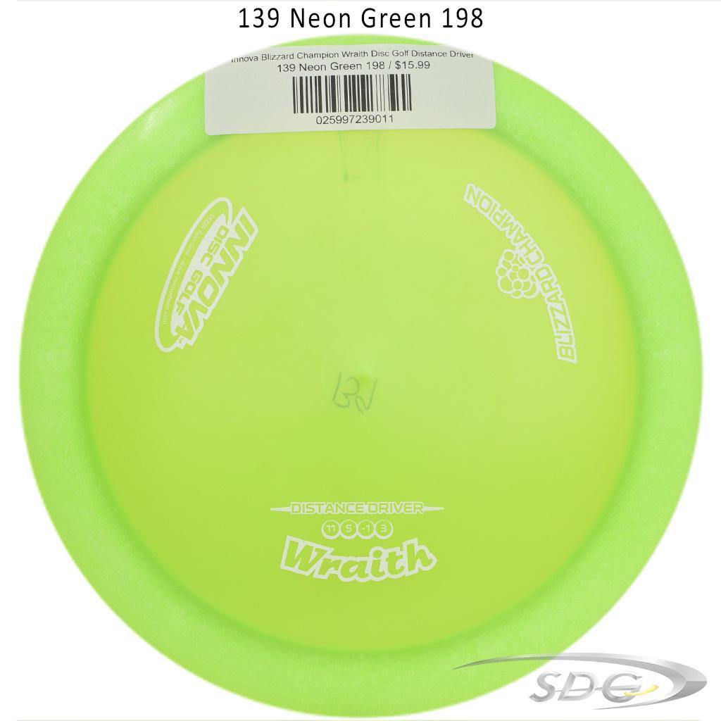 innova-blizzard-champion-wraith-disc-golf-distance-driver 139 Neon Green 198 