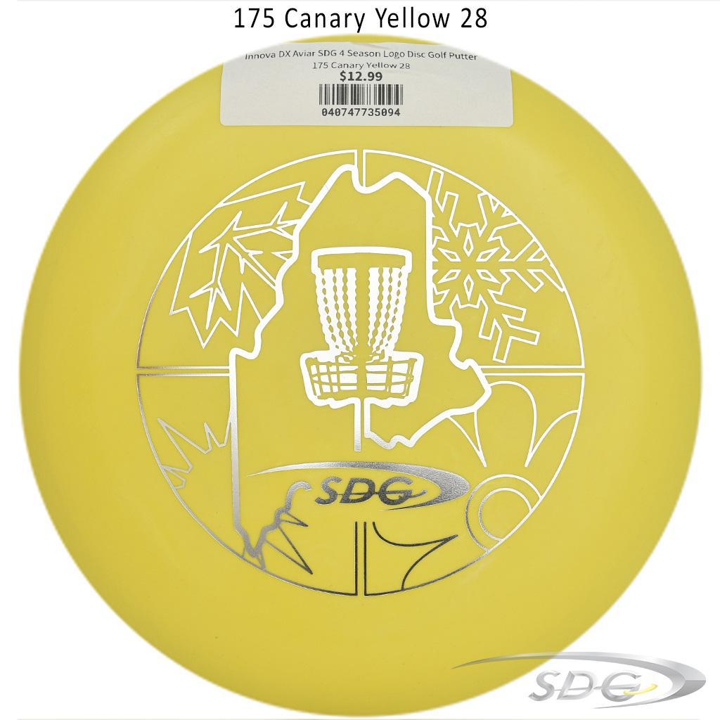 innova-dx-aviar-sdg-4-season-logo-disc-golf-putter 175 Canary Yellow 28 