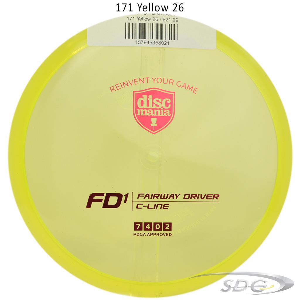 discmania-c-line-fd1-disc-golf-fairway-driver 171 Yellow 26 