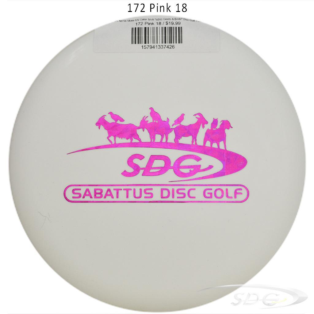 tsa-nerve-muse-uv-color-shift-sdg-goats-birds-disc-golf-putter 172 Pink 18 