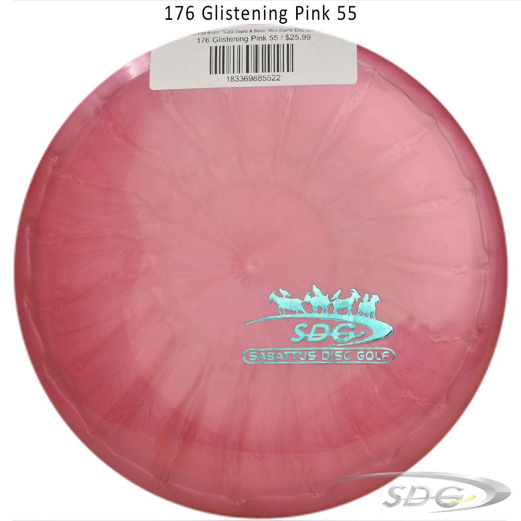 tsa-ethereal-pathfinder-sdg-goats-birds-mini-stamp-disc-golf-mid-range 176 Glistening Pink 55 