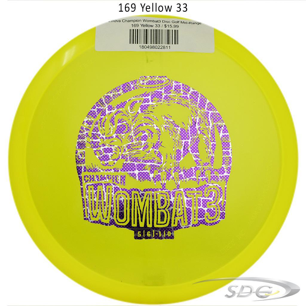 innova-champion-wombat3-disc-golf-mid-range 169 Yellow 33 