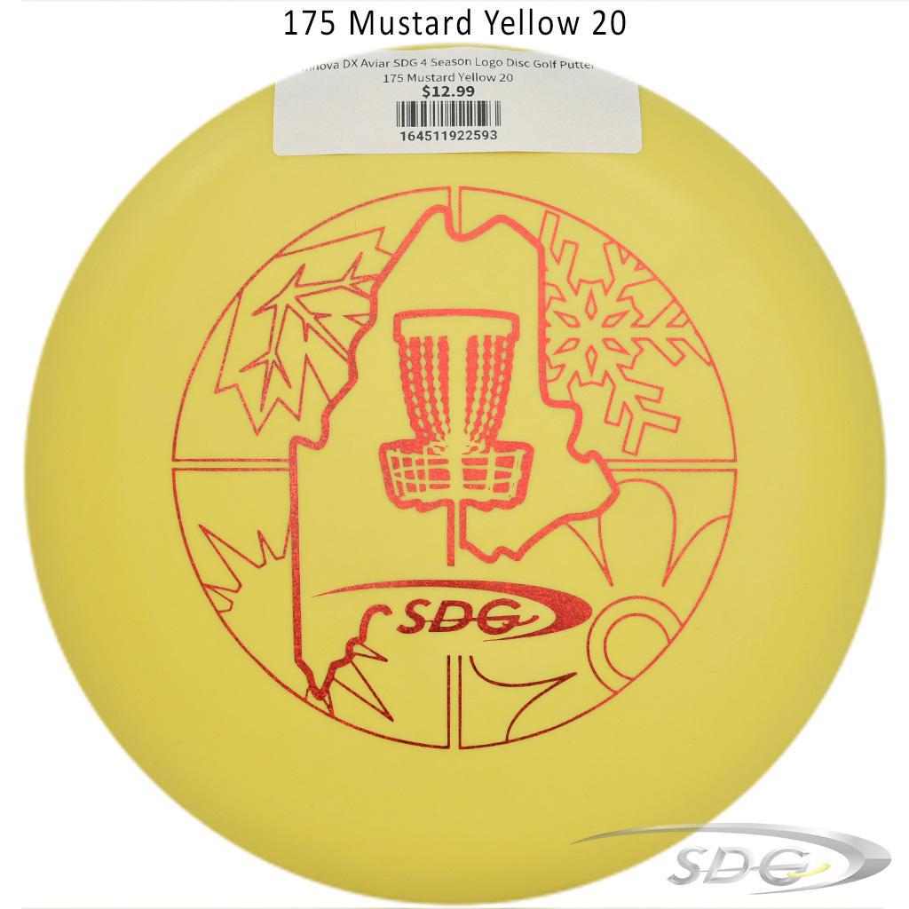 innova-dx-aviar-sdg-4-season-logo-disc-golf-putter 175 Mustard Yellow 20 