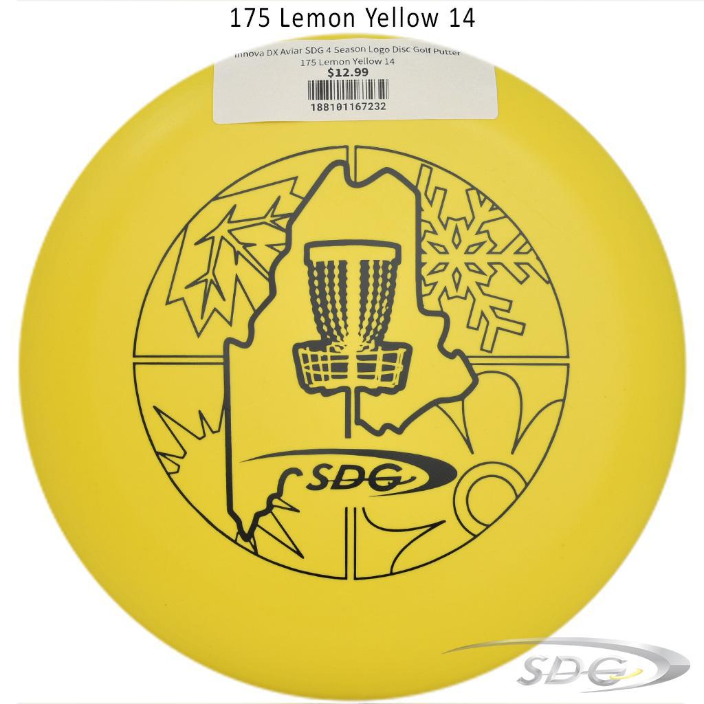 innova-dx-aviar-sdg-4-season-logo-disc-golf-putter 175 Lemon Yellow 14 