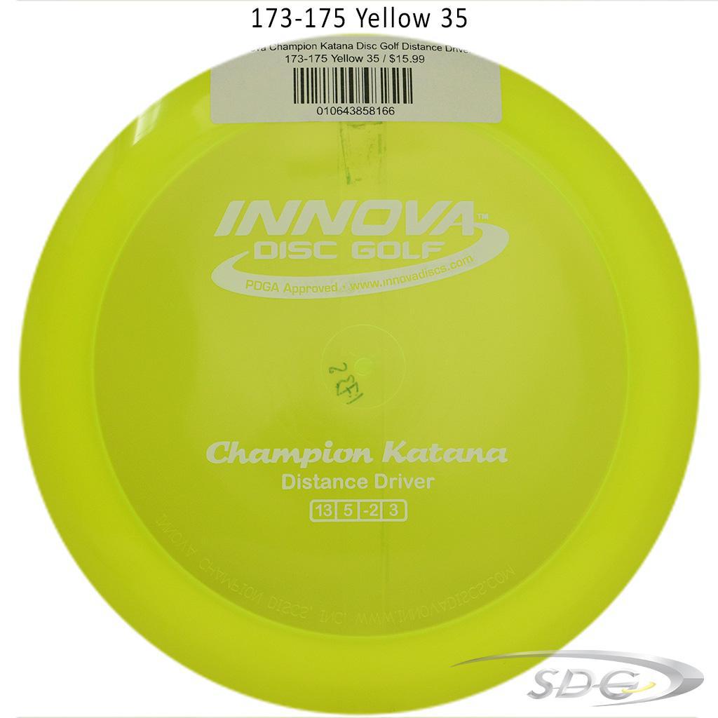 innova-champion-katana-disc-golf-distance-driver 173-175 Yellow 35 