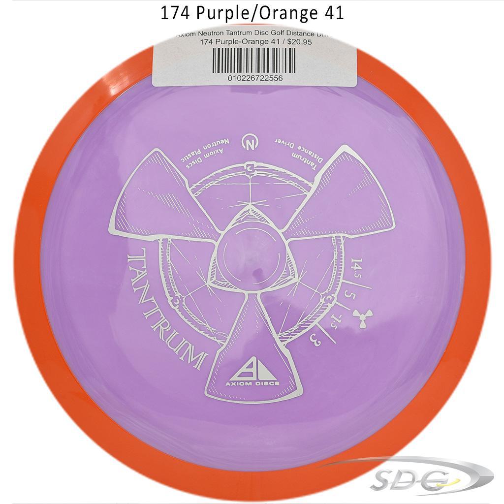 axiom-neutron-tantrum-disc-golf-distance-driver 174 Purple-Orange 41 