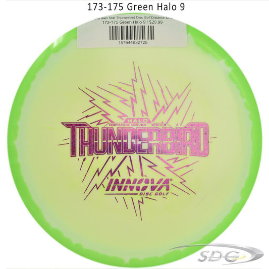 innova-halo-star-thunderbird-disc-golf-distance-driver 173-175 Green Halo 9 