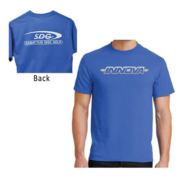 innova-striped-bar-logo-short-sleeve-w-sdg-logo-discmania-disc-golf-shirt Small Royal