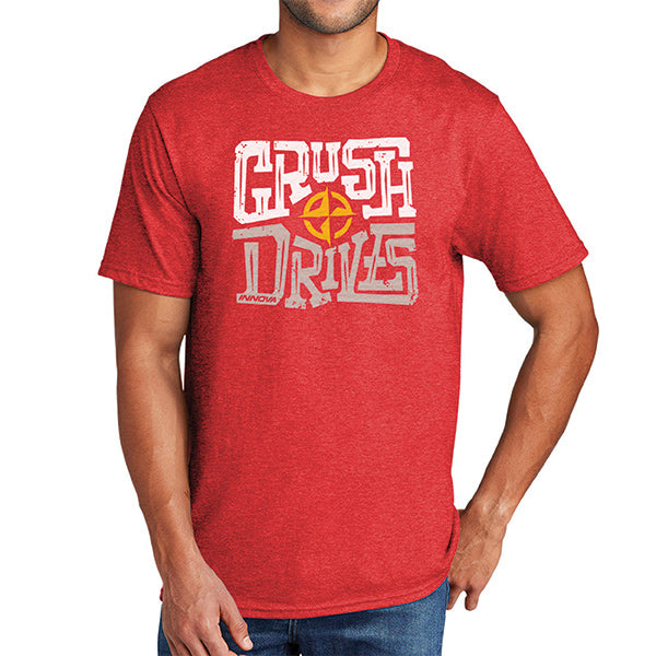 innova-new-era-crush-drives-tri-blend-short-sleeve-tee-disc-golf-apparel Small Heather Red