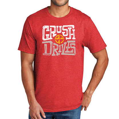 innova-new-era-crush-drives-tri-blend-short-sleeve-tee-disc-golf-apparel XL Heather Red