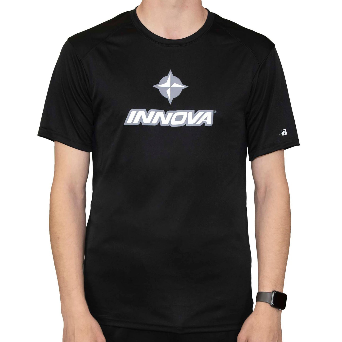 innova-mens-prime-star-core-performance-short-sleeve-tee-disc-golf-apparel XSmall Black