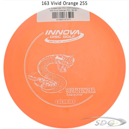 innova-dx-sidewinder-disc-golf-distance-driver 163 Vivid Orange 255 