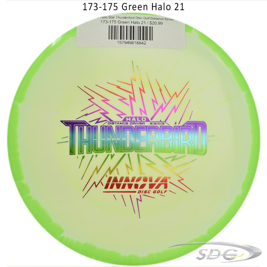innova-halo-star-thunderbird-disc-golf-distance-driver 173-175 Green Halo 21 