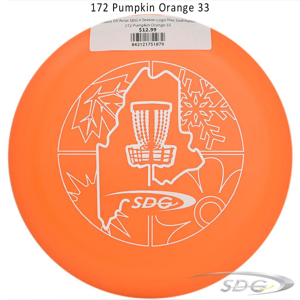 innova-dx-aviar-sdg-4-season-logo-disc-golf-putter 172 Pumpkin Orange 33 