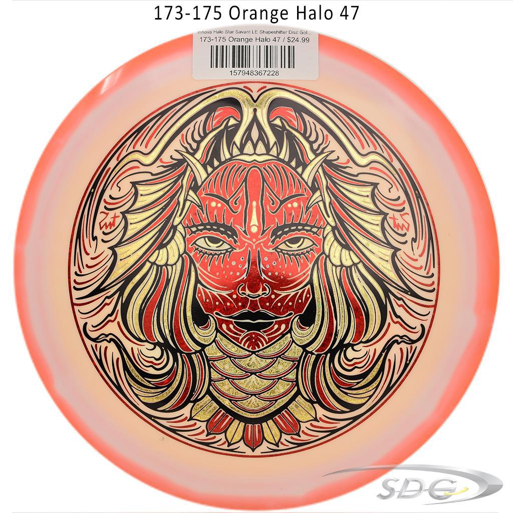 innova-halo-star-savant-le-shapeshifter-disc-golf-distance-driver 173-175 Orange Halo 47 