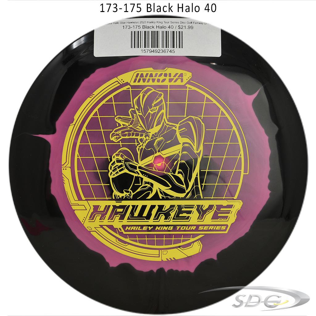 innova-halo-star-hawkeye-2023-hailey-king-tour-series-disc-golf-fairway-driver 173-175 Black Halo 40 