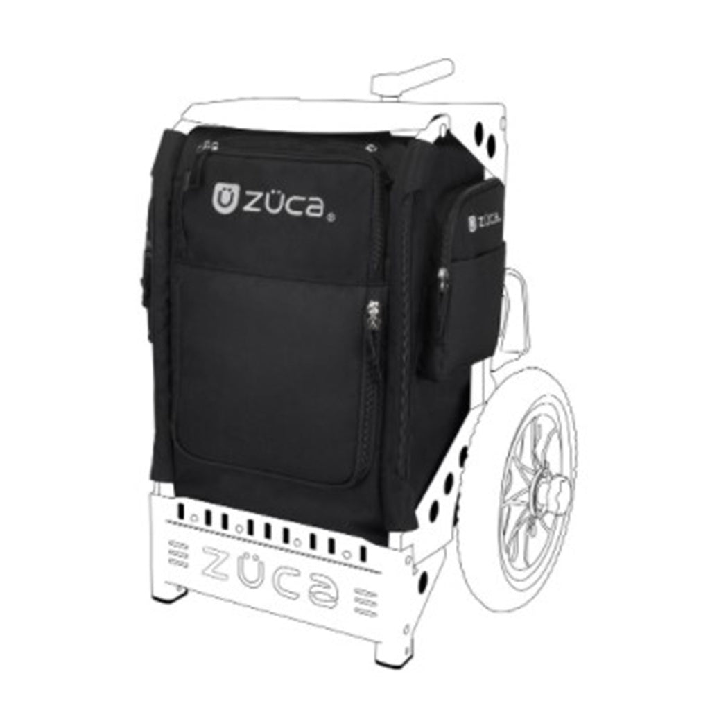 Zuca Trekker Insert Bag Disc Golf Cart Accessories Backpack LG cart Black