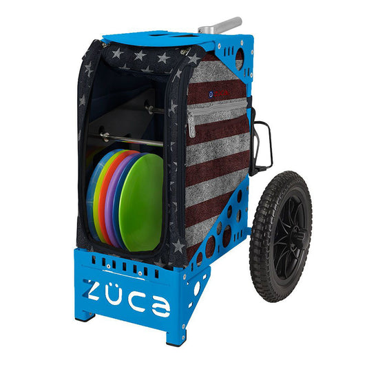 zuca-all-terrain-disc-golf-cart Old Glory-Blue 