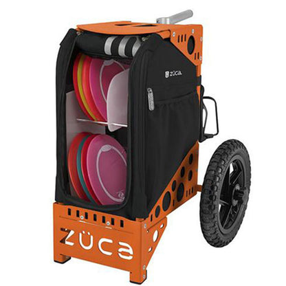 zuca-all-terrain-disc-golf-cart Onyx-Orange 