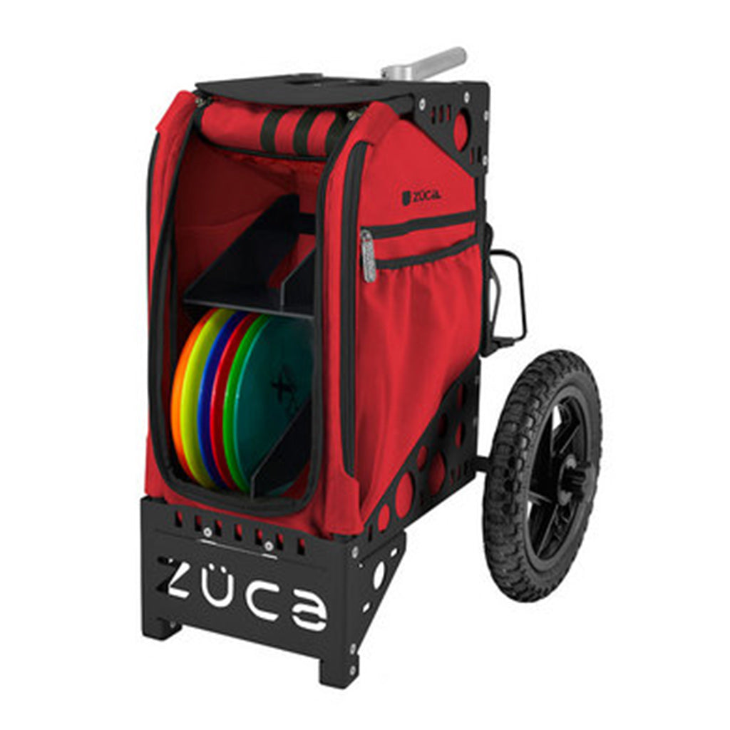 zuca-all-terrain-disc-golf-cart Infrared-Black 