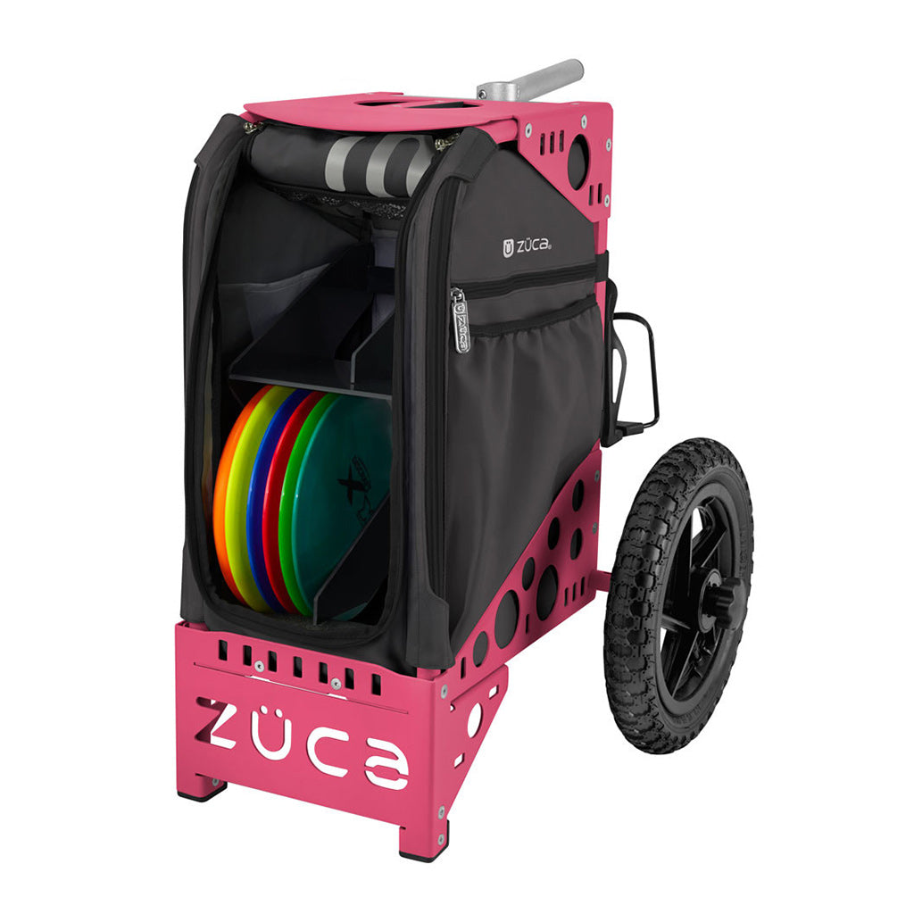 zuca-all-terrain-disc-golf-cart Gunmetal-Pink* 