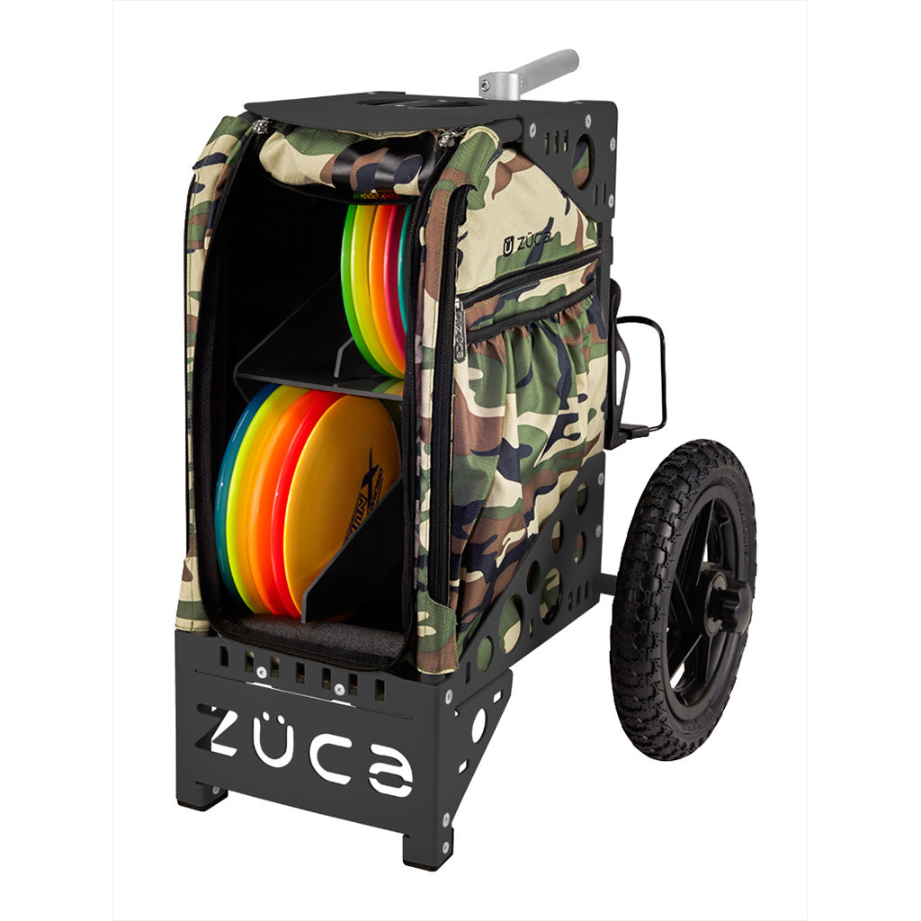 zuca-all-terrain-disc-golf-cart Woodland Camo-Black 