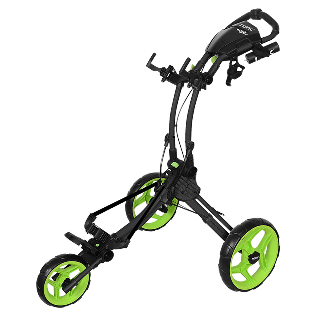 Rovic RV1D Disc Golf Cart Charcoal/Lime