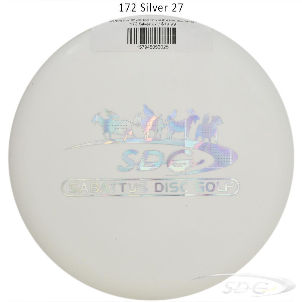 tsa-nerve-muse-uv-color-shift-sdg-goats-birds-disc-golf-putter 172 Silver 27 