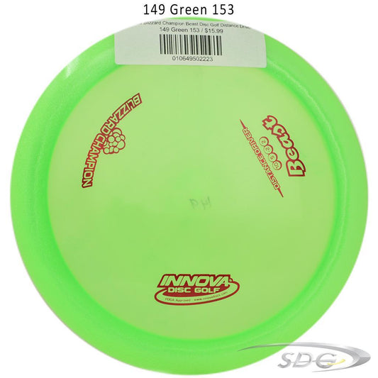 innova-blizzard-champion-beast-disc-golf-distance-driver 149 Green 153