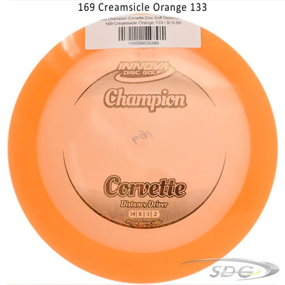 innova-champion-corvette-disc-golf-distance-driver 169 Creamsicle Orange 133 