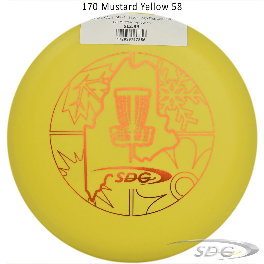 innova-dx-aviar-sdg-4-season-logo-disc-golf-putter 170 Mustard Yellow 58 