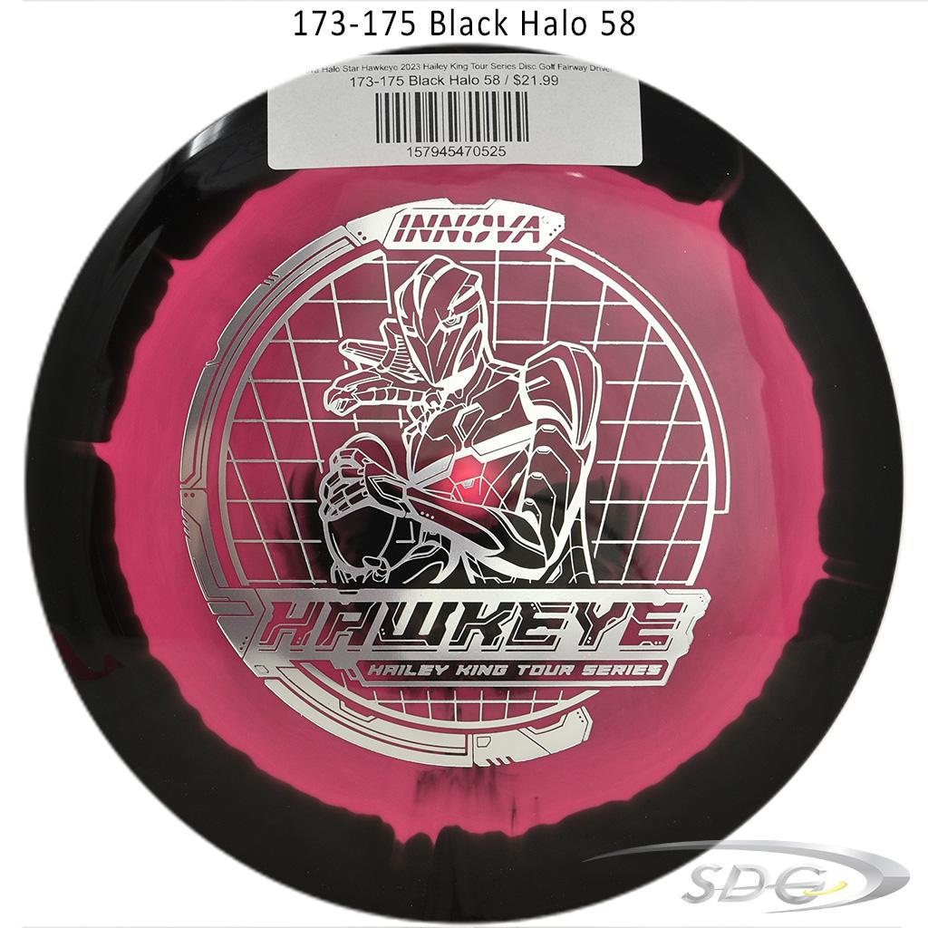innova-halo-star-hawkeye-2023-hailey-king-tour-series-disc-golf-fairway-driver 173-175 Black Halo 58 