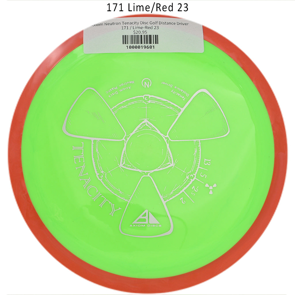 axiom-neutron-tenacity-disc-golf-distance-driver 171 Lime-Red 23 