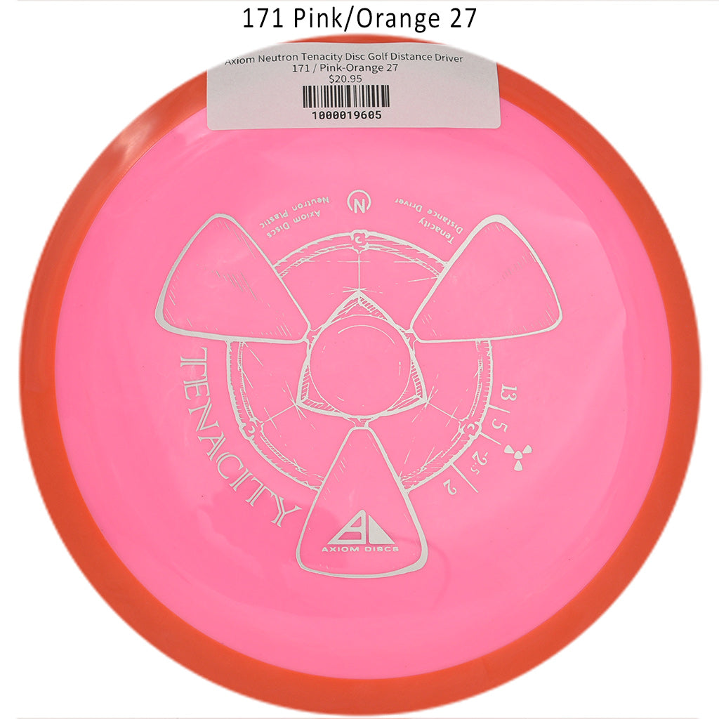 axiom-neutron-tenacity-disc-golf-distance-driver 171 Pink-Orange 27 