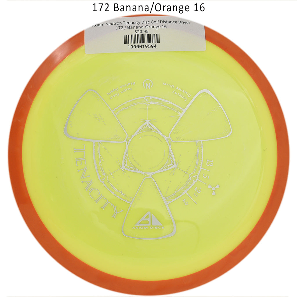 axiom-neutron-tenacity-disc-golf-distance-driver 172 Banana-Orange 16 