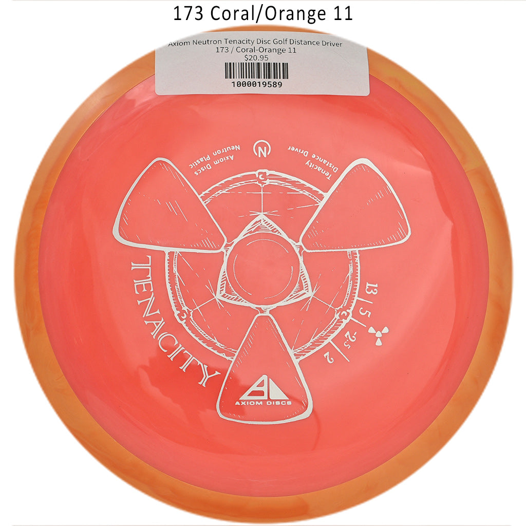 axiom-neutron-tenacity-disc-golf-distance-driver 173 Coral-Orange 11 