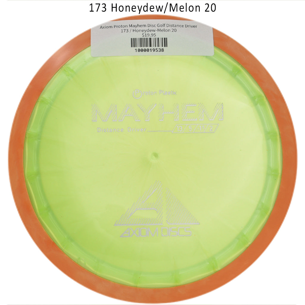 axiom-proton-mayhem-disc-golf-distance-driver 173 Honeydew-Melon 20