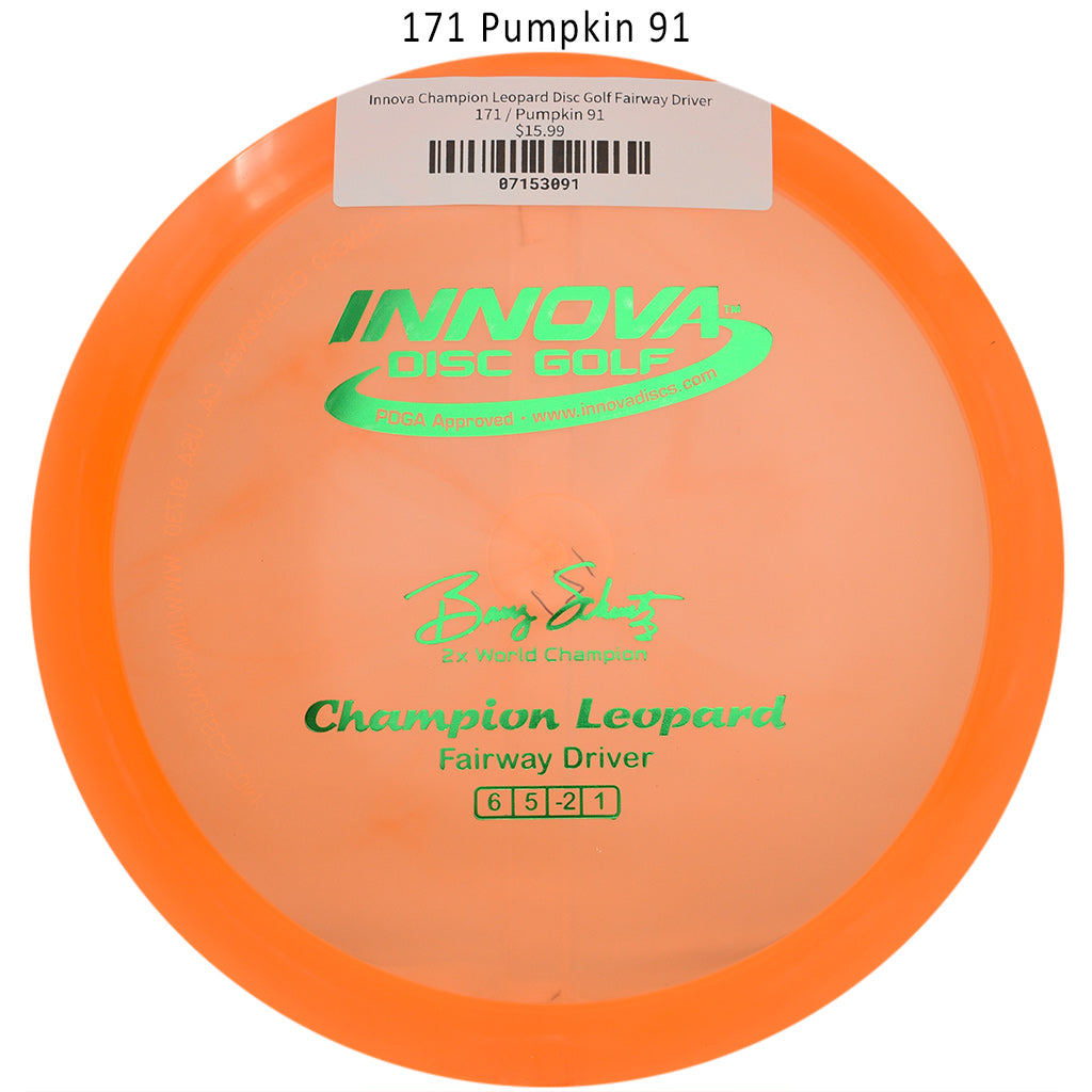 innova-champion-leopard-disc-golf-fairway-driver 171 Pumpkin 91 