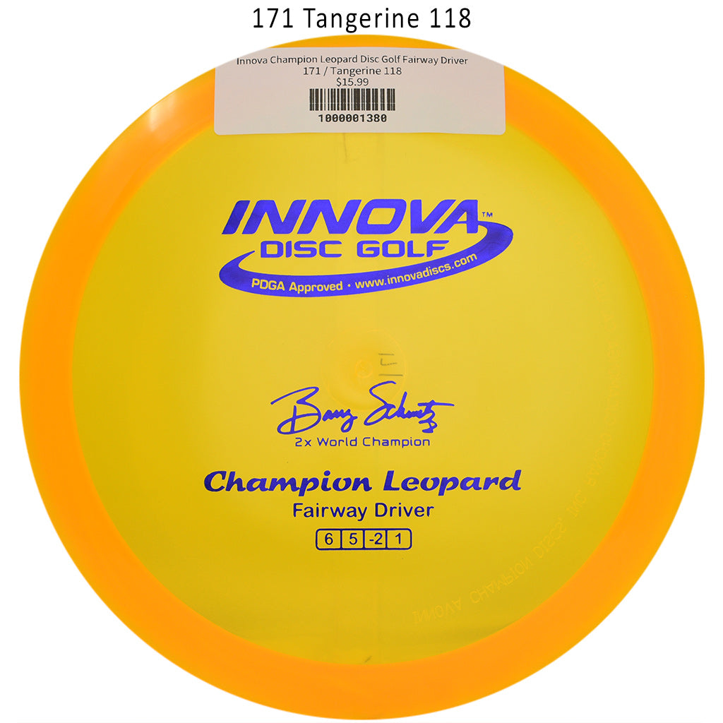 innova-champion-leopard-disc-golf-fairway-driver 171 Tangerine 118 