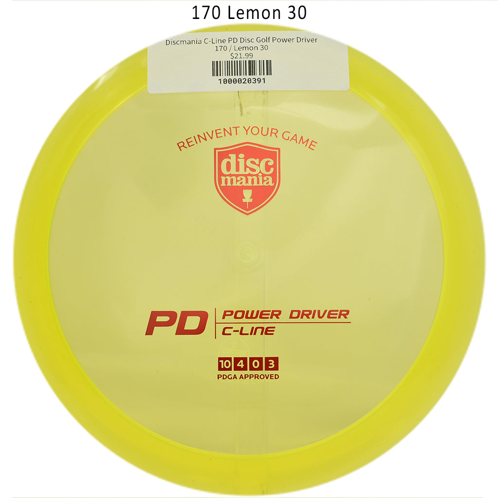 discmania-c-line-pd-disc-golf-power-driver 170 Lemon 30