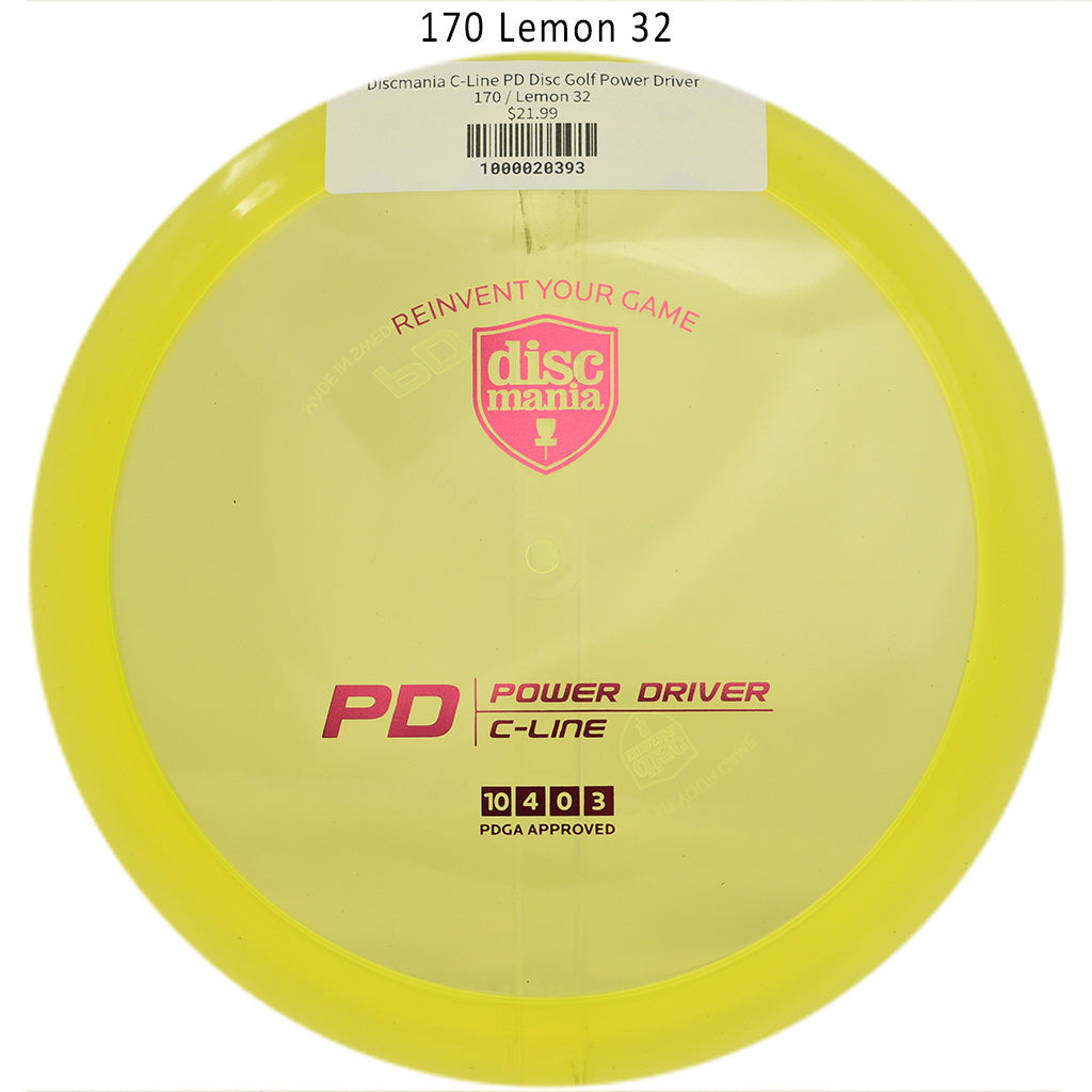 discmania-c-line-pd-disc-golf-power-driver 170 Lemon 32