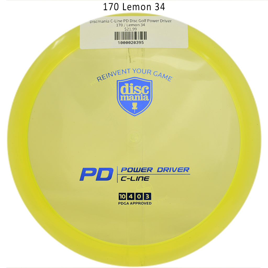 discmania-c-line-pd-disc-golf-power-driver 170 Lemon 34