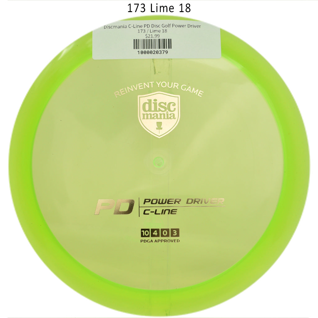 discmania-c-line-pd-disc-golf-power-driver 173 Lime 18