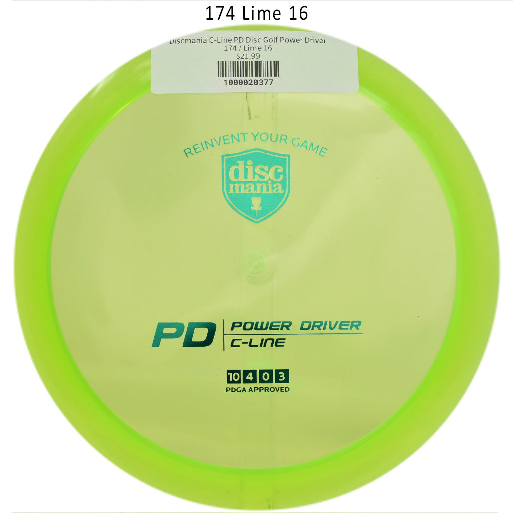 discmania-c-line-pd-disc-golf-power-driver 174 Lime 16